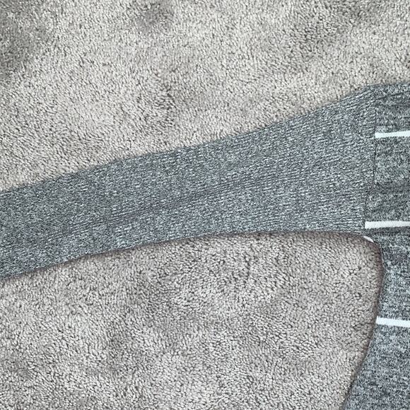 Maurices 24/7 Cowl Button Neck Gray Striped Sweater Sz S - Picture 5 of 8